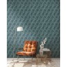 Papeldecor|Wallpaper petroleum blue 3D concrete|Wallpaper