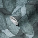 Papeldecor|Tapete 3D Beton in Petrolblau|Tapeten