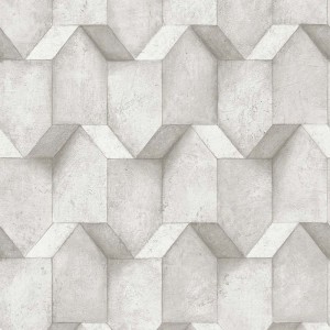 Rasch|Wallpaper 3D cones grey and brown modern style|3D Effect