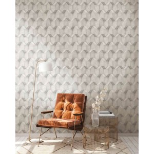 Rasch|Wallpaper 3D cones grey and brown modern style|3D Effect 2