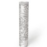 Papeldecor|Wallpaper silver gray leaves embossed|Wallpaper