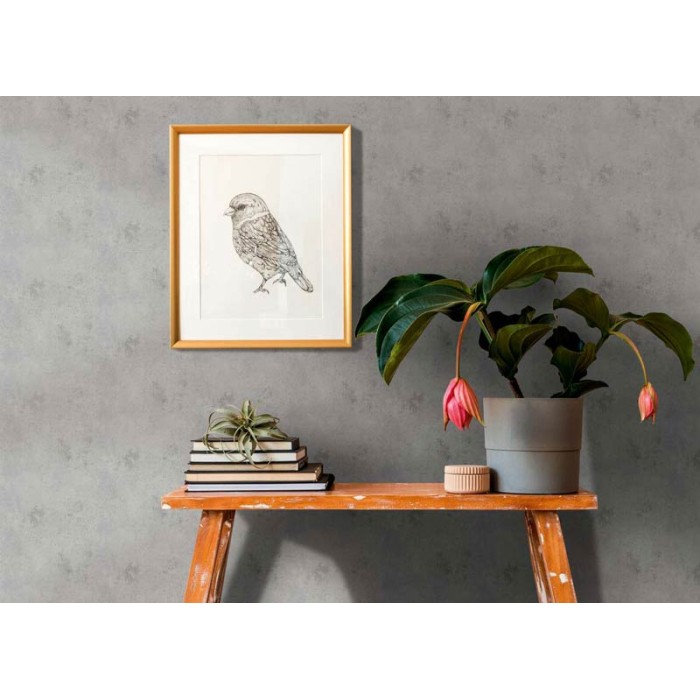 Papeldecor|Papel Pintado yeso gris detalles brillantes|Papel Pintado