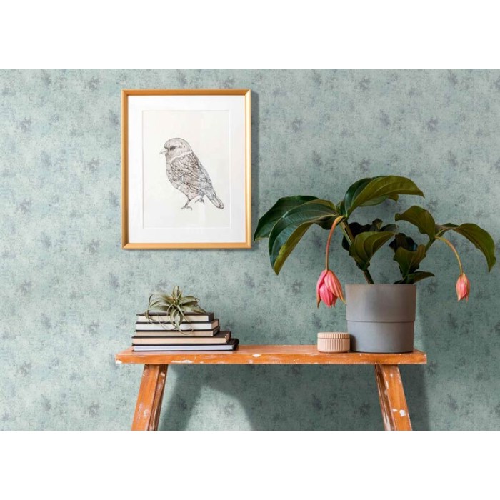 Papeldecor|Papel Pintado estuco verde yeso|Papel Pintado