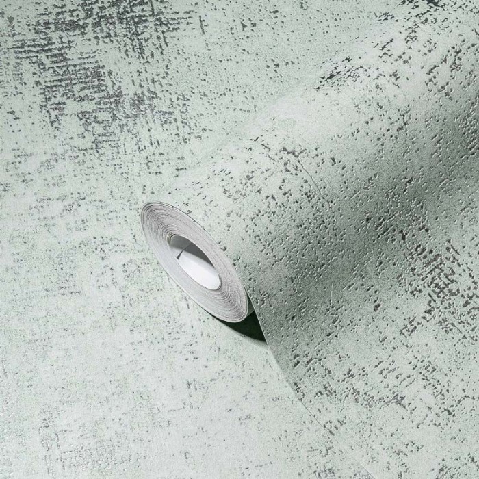 Papeldecor|Papel Pintado estuco verde yeso|Papel Pintado