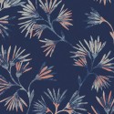 Eijffinger|Papier peint branche fleurie japonaise bleu métallisé|Papier Peint