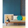 Eijffinger|Geometric honeycomb wallpaper in blue|Wallpaper