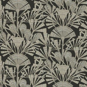 Eijffinger|Romantische Tapete kleine Blumen Relief silbergrau|Tapeten