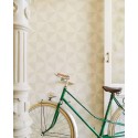 Eijffinger|Papier peint scandinave carreaux triangles beige et vert|Papier Peint