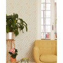 Eijffinger|Geometric wallpaper in mint green and beige|Wallpaper