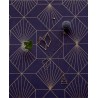 Eijffinger|Papier peint géométrique Art Déco bleu et or métallisé|Papier Peint