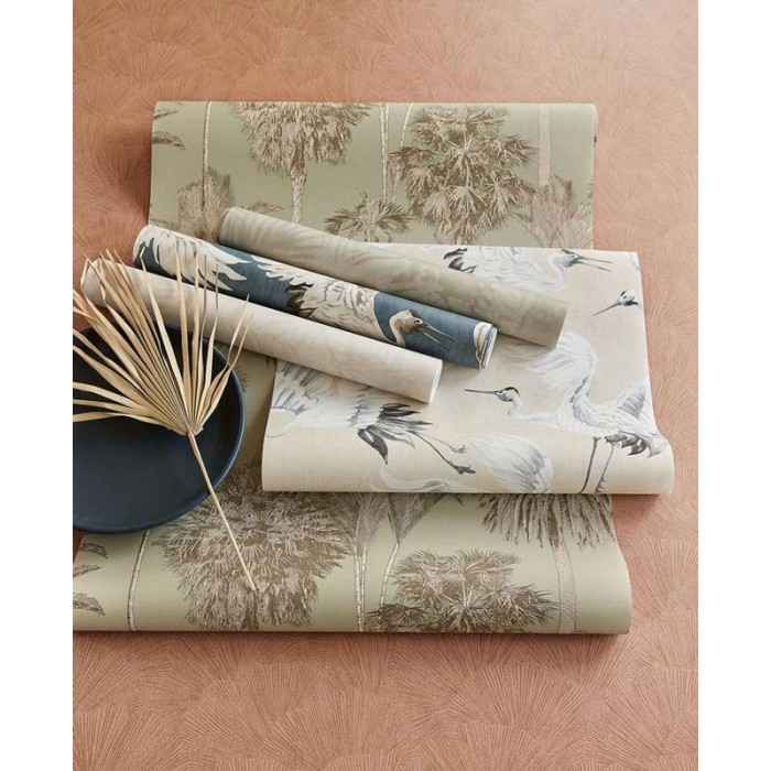 Eijffinger|Japanese wallpaper with ginkgo leaves in brown|Wallpaper