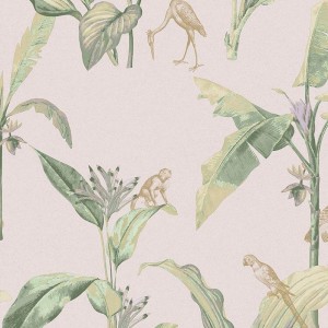 As Creation|Papier Peint jardin botanique floral gris clair|Papier Peint