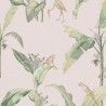 Eijffinger|Tropical wallpaper with banana leaves and exotic animals in pastel|Wallpaper