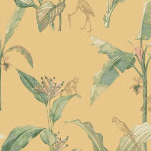 Eijffinger|Papier peint tropical perroquets, singes et grues|Papier Peint