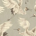 Eijffinger|Japandi wallpaper with cranes in green|Wallpaper
