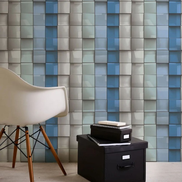 Papeldecor|Papel pintado azulejos efecto 3D|Liquidación