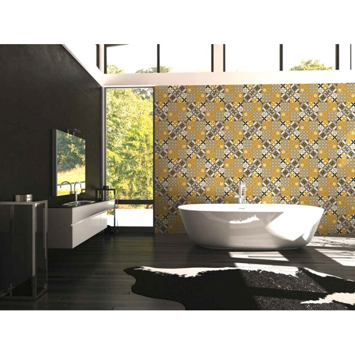 Papeldecor|Papier peint carreau jaune|Liquidation
