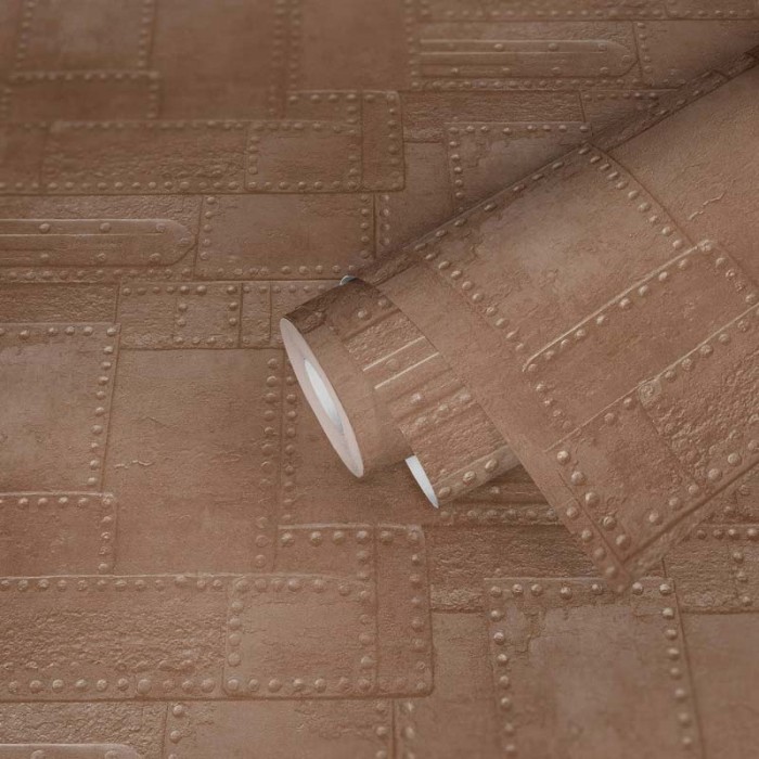 Papeldecor|Metallblech Tapete mit Nieten|Tapeten-Ausverkauf