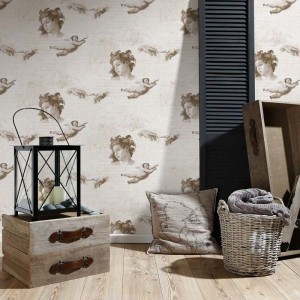 Papeldecor|Papier peint floral aquarelle rose pastel|Liquidation