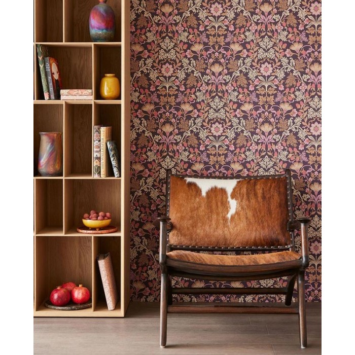 Eijffinger|Papier peint floral victorien rouge et lilas|Papier Peint