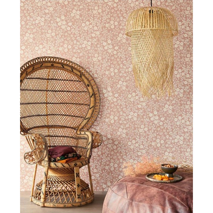 Eijffinger|Scandinavian floral wallpaper in pink|Wallpaper