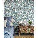 Eijffinger|Papier peint floral scandinave bleu turquoise romantique|Papier Peint