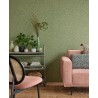 Eijffinger|Scandinavian wallpaper with green flowers|Wallpaper