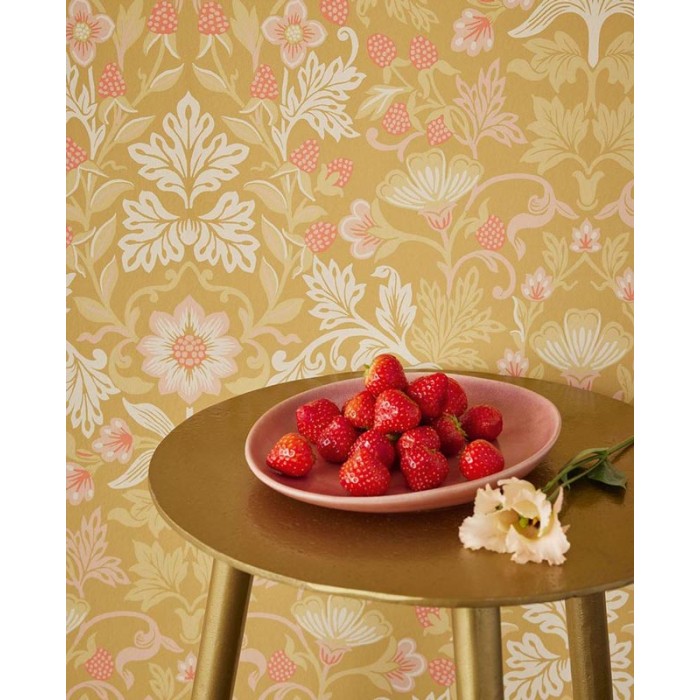 Eijffinger|Papel pintado floral retro clásico marrón|Papel Pintado