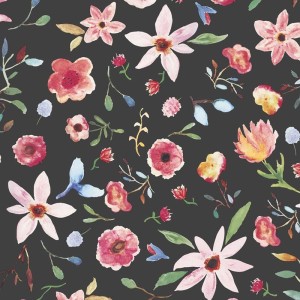 Versace|Papier peint baroque cercles floraux or et noir|Papier Peint