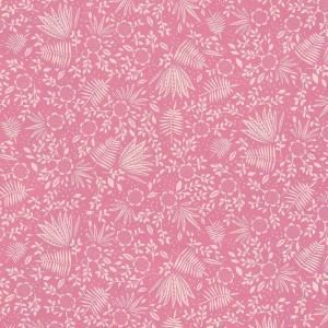 Casamance|Wallpaper linen brown with embroidered leaves|Wallpaper
