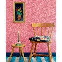 Eijffinger|Botanical wallpaper with fuchsia pink fern leaves|Wallpaper