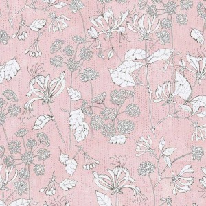 Eijffinger|Metallic silver-grey floral wallpaper|Wallpaper