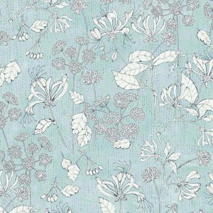 Eijffinger|Papier peint floral gris argent métallisé|Papier Peint