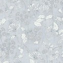 Eijffinger|Papel pintado floral gris plata metalizado|Papel Pintado
