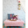Eijffinger|Metallic silver-grey floral wallpaper|Wallpaper