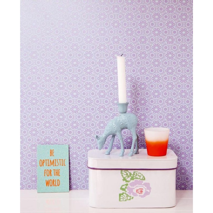 Papel pintado flores morado lila brillante - Eijffinger Rice 2 383574