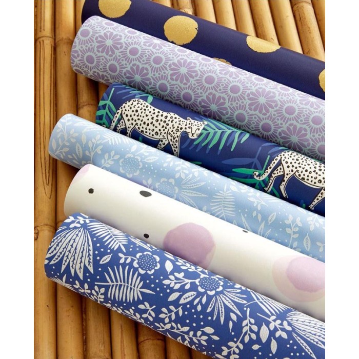 Papel pintado flores morado lila brillante - Eijffinger Rice 2 383574