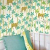 Mural pared infantil palmeras y leopardos - Eijffinger Rice 2 383606