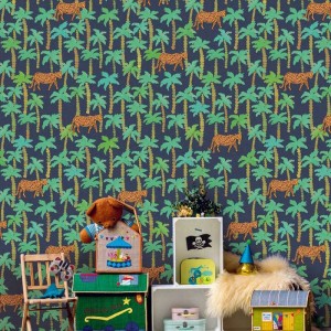Casamance|Mural pared paisaje montañoso arte asiático marrón beige|Murales de Pared