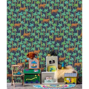 Casamance|Mural pared paisaje montañoso arte asiático marrón beige|Murales de Pared 2