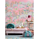 Eijffinger|Wandbild Kinder rosa Schmetterlinge und Blumen|Wandbild