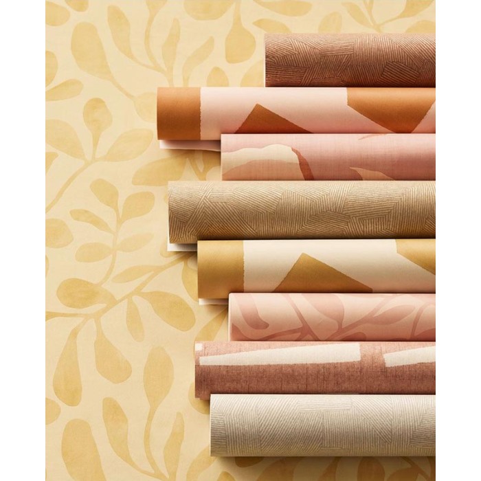 Eijffinger|Modern shiny patchwork textile geometric wallpaper in terracotta|Wallpaper