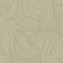 Eijffinger|Modern wallpaper with interwoven ball of lines in khaki green|Wallpaper