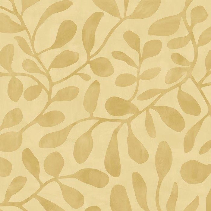 Papel pintado hojas acuarela amarillo - Eijffinger Twist 318034