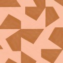 Eijffinger|Papier peint géométrique abstrait rétro rose et orange|Papier Peint