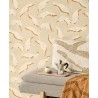 Eijffinger|Abstract leaf wallpaper in sand beige|Wallpaper
