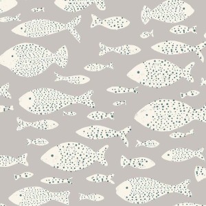 Eijffinger|Papel pintado infantil peces morado lila|Papel Pintado