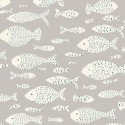 Eijffinger|Papel pintado infantil peces gris plata|Papel Pintado