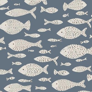 Eijffinger|Kids wallpaper with lilac purple fish|Wallpaper