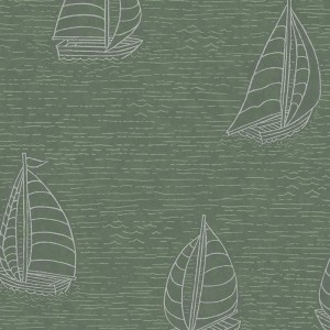 Khroma|Papier peint éventails blancs style Art déco argent|Papier Peint